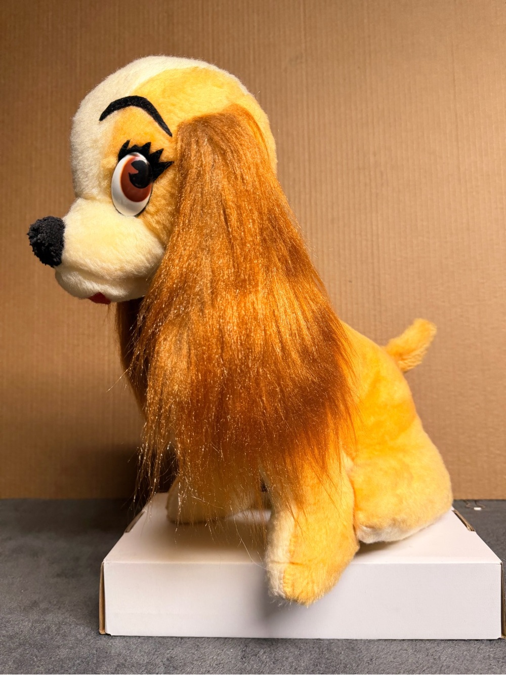 Vtg 1970s California Stuffed Toys Disney Lady Plush Dog Long Furry Ears 12"